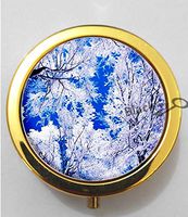 BlackKey Winter Season 3-Compartment Decorative Pocket Gift Box Case Organizer for Pill, Color 2 -986