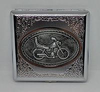 Fujima Single Sided Metal Motorcycle Emblem King Size Cigarette Case