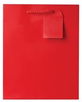 Jillson Roberts 6-Count Medium 8" x 10" x 4" All-Occasion Gift Bags Available in 20 Solid Colors, Red Matte