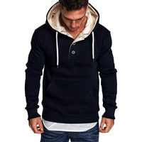 Simayixx Men Hoodies Pullover, Men's Fashion Workout Sweatshirts Plus Size Adjustable Hood Solid Sweater Tops Outerwear