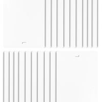 DALIX PVC Veritcal Blind Replacement Slats Curved Smooth White 94.5 x 3.5 (20-Pack)
