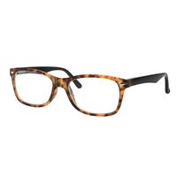 Blue Light Blocking Glasses Anti Eyestrain Eyeglasses Frames Computer Glasses Women and Men with Case Included Havana Front Black Temples