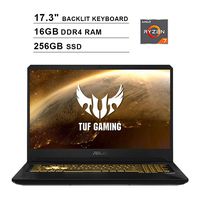 2019 ASUS TUF 17.3 Inch FHD 1080p Gaming Laptop (AMD Ryzen 7 3750H up to 4.0 GHz, 16GB DDR4 RAM, 256GB SSD, GeForce GTX 1650 4GB, Backlit KB, WiFi, Bluetooth, HDMI, Windows 10)