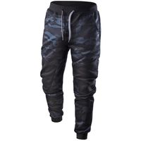 Hemlock Men Camouflage Pants, Men's Drawstring Trousers Long Sports Pants Harem Pants Patchwork Sweatpants (XXL, Dark Grey)