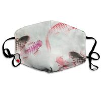 Face Mask Chinese Carp Painting Cool Cycling Half Face Earloop Ski Mask for Men