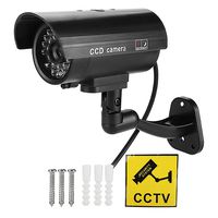 Dummy Camera, Flash Flash Red LED Light Dummy Camera Fake Security Monitor CCTV Anti-theft Battery Powered Security Mold