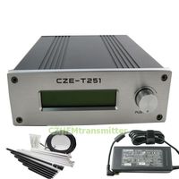 CZH CZE-T251 25w Fm Transmitter Broadcast 0-25w Power Adjustable 87-108mhz 1/4 Wave Antenna Nj Kit