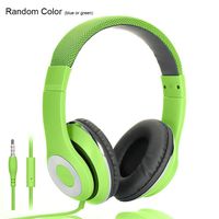 AUSDOM Lightweight Over-Ear Wired HiFi Stereo Headphones with Built-in Mic Comfortable Leather Earphones Noise Isolating Adjustable Deep Bass for iPhone iPod iPad Macbook MP3 Smartphones Laptop- Green