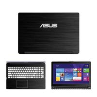 Black Brushed Aluminum Skin Decal wrap Skin Case for Asus Q551LN Q502LA 15.6" Laptop