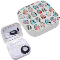 Portable Contact Lens Case Box Travel Kit Mirror + Bottle + Tweezers Container Holder [ Creative Egg ]