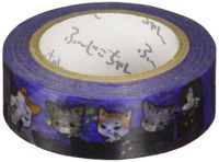 SEAL-DO Washi Masking Tape, Pandora Box Designed Fu-Jiko-Chan Cat, Neko Band, 15mm x 10m (pb-mt-10002)
