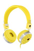 RockPapa 878 On Ear Love Hearts Headphones Foldable, Adjustable Headband for Teens/Adults, iPod iPhone iPad Mini iPad Air, Surface Laptop DVD MP3/4 Yellow