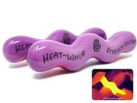 Heat-Wave (Amethyst)(Set of 2) Synergy Stones - Contoured Hot Stone Massage Tools - Deep Heat for Muscle Tension Relief - Relaxing and Therapeutic - Ultra-Smooth for on Skin with Oil or Over Clothes