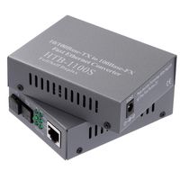 Runshuangyu 10/100Mbps RJ-45 Ethernet to Gigabit Fiber Optical Media Converter Adapter with Built-in Lightning Protection 25KM （15.53miles） 1 Pair SC