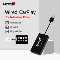 Carlinkit Wired Carplay Dongle/Android Auto Receiver Only for Android Head Unit (Android Car Audio) Support iOS13 Split Screen, Plug and Play Mini USB Carplay Adapter Car Stereo, Black