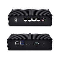 QOTOM Q330G4 Industrial PC Gateway Firewall Router - Intel i3 4005U AES-NI, 4 Gigabit NICs (No RAM, No SSD)