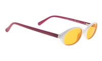 Light Blocking Glasses Amber(Orange) Tinted Lens Blocks 100% of Blue/UV Rays Kids,White/Pink
