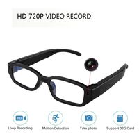 HD Hidden Glasses Camera Mini DVR Surveillance Eyewear Spy Camera - Video Loop Recording - Snapshot - Mini Digital Camera-USB Charger Support 32GB