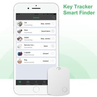 Key Finder, CC-Show Wireless GPS Phone Locator, Smart Wallet Tracker, Anything Anti Lost Alarm with Selfie Shutter/Remote Control for iOS/Android App, Shield Shape (White)