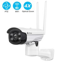 4X Optical Zoom PTZ Camera, Kittyhok Outdoor Wireless Security Camera 1080P Home Security WiFi Camera w/Spot Light, Siren Alarm, 2 Way Audio, Motion Detection, 100ft Color Night Vision, Remote Access