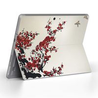 igsticker Ultra Thin Premium Protective Back Stickers Skins Universal Tablet Decal Cover for Microsoft Surface Go (2018) 005383 Japanese Style　Japanese Pattern　Flower　Bird