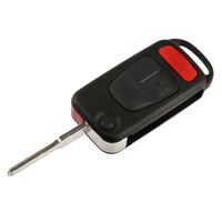 Key Fob Keyless Entry Remote Flip Shell Case & Pad fits Mercedes