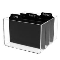 Polaroid PL2X3PSS Clear Acrylic Storage Box with Dividers for Zink 2x3 Photo Paper, Colorful