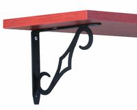 Knape & Vogt John Sterling Colonial Style Decorative Shelf Bracket, 7-Inch, Black, RP-0090-7BK