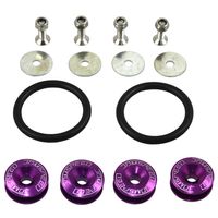 JDMSPEED Purple Universal CNC Billet Bumper Trunk Quick Release Fastener Kit