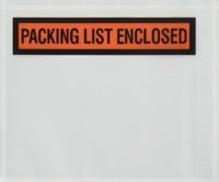 Sales4Less Packing List Envelopes 4.5"x5.5" Pouches Invoice Enclosed Adhesive Bags Pack of 100, Clear PL_100PK