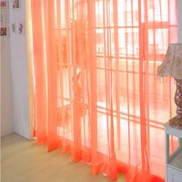 Paymenow 1 Piece Beautiful Sheer Window Elegance Curtains Drape Panels Treatment (78.7 inch x 39.3 inch, F)