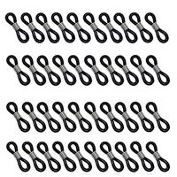 100Pcs Rubber Ends Retainer Connector Holder for Eyeglass Chain/Holder Necklace Chain,Black