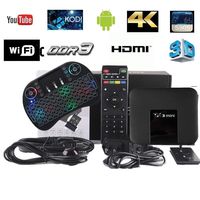 Unlocked KODI 18.5 Amlogic S905W 2.4GHz WiFi Android 1GB DDR3 + 8GB eMMC with Keyboard