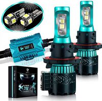 Glowteck LED Headlight Bulbs Conversion Kit - H13 (9008) Cree XHP50 Chip 12000 Lumens/Pair 68 Watt 6500 Kelvin 2 Year Warranty