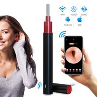 Ear Otoscope Camera Wireless Ear Scope 1080P WiFi Ear Endoscope for Earwax Removal with 6 LEDs, 3-Axis Gyroscope and Temperature Control, Compatible with Android iOS Smartphone and Tablet