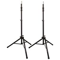 Pair of Ultimate Support TS-100B Air Powered Lift Assist Tripod Speaker Stands