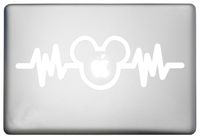 Walt Disney Mickey Mouse Sticker MacBook Air Pro Decal is a Mickey Mouse Decal. Laptop Size 11, 12, 13 and 15 inch. Looks Great with Your Mickey Heartbeat Theme. Many Colors- White