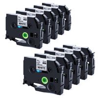 Oulei Replacement for Brother P-Touch Tape TZe-231 12mm 0.47 Inch  Black on White Laminated TZ Tape  Compatible with Brother Lable Maker PT- D200 PT-D210 PT-D600 PT-1280, 10-Pack