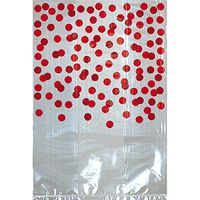 Amscan 371234.40 Party Supplies Red Cello Bag with Dots, 6" H x 4" W x 2" D