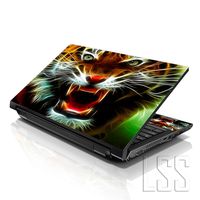 LSS Laptop 17-17.3" Cover with Colorful Roaring Tiger Pattern for HP Dell Lenovo Apple Asus Acer Compaq - Fits 16.5" 17" 17.3" 18.4" 19" (2 Wrist Pads Free)