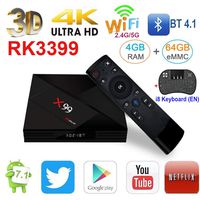X99 4GB 64GB Rockchip RK3399 Android 7.1 TV Box 2.4G&5GHz Dual WiFi BT4.0 1000M LAN USB3.0 Type-c Media Player with Wireless Mini Backlit Keyboard