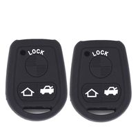 WFMJ 2Pcs Black Silicone Smart Remote 3 Butons Key Chain Cover Case for BMW 3 5 7 Series Z3 E39 E46 E36 E38