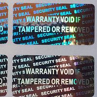Security Seal Hologram Silver Tamper Evident Warranty Labels Stickers 15 mm x 30 mm- Dealimax Brand (Silver) (1000)