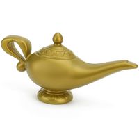Skeleteen Arabian Genie Oil Lamp - Aladdin's Gold Magic Genie Lamp Costume Accessory - 1 Piece