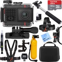Garmin VIRB Ultra 30 HD 4K Bluetooth Action Camera with Built-in GPS + 32GB Outdoor Adventure Mounting Bundle