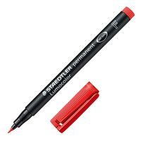 Lumocolor Staedtler 313-2, Superfine 0.4mm Line Permanent Pen - Red (Pack of 10)