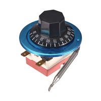 uxcell Electric Oven Thermostat, Adjustable Temperature Controller Temperature Control Switch, 30-110℃ 16A 2 Pin N.C