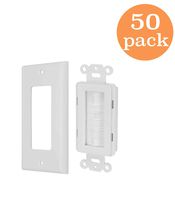 Tricom Brush Style Opening Passthrough Low Voltage Cable Plate (50 Pack)