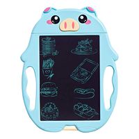 LCD Writing Tablet,9 Inch Colorful Screen Digital Writer Electronic Graphics Tablet Portable Writing Board (Pig-Blue)