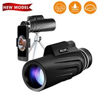 Monocular Telescope 40x60 High Power Prism Hd Monocular Telescope with Phone Mount & Tripod Waterproof Hand Held Monocular Telescope for Night Vision,Hunting,Bird Monocular Telescope